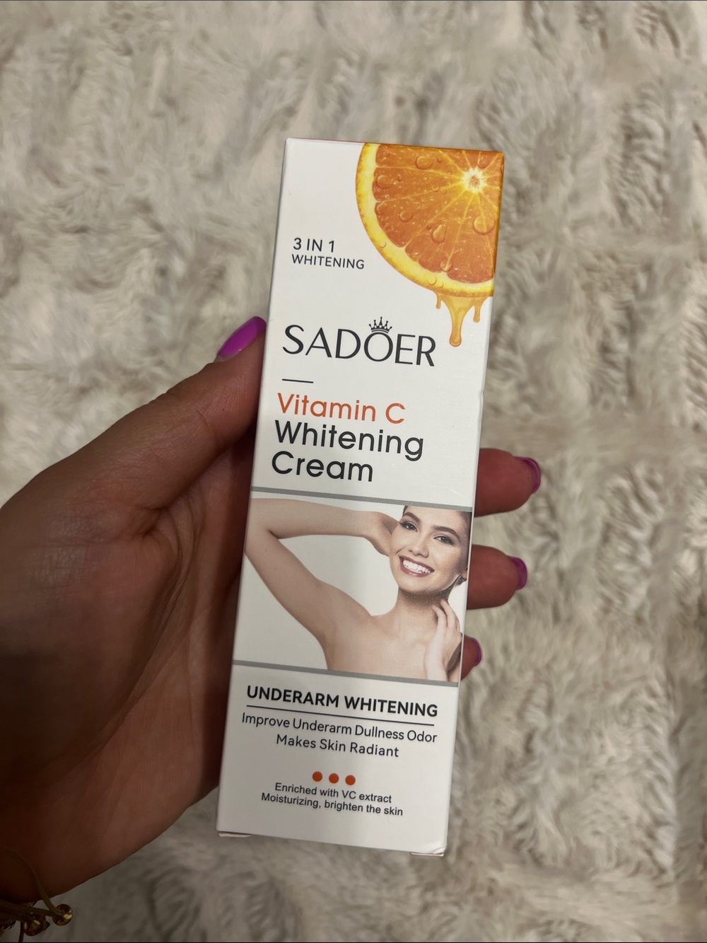 SADOER Vitamin C Whitening Cream - White & Orange Packaging